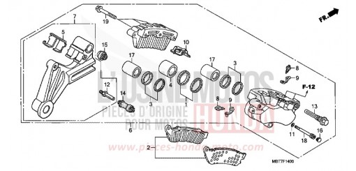 REAR BRAKE CALIPER (XL1000V) XL1000V7 de 2007